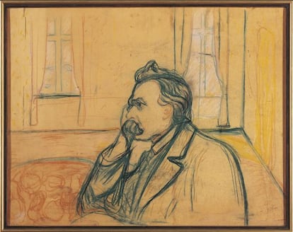 Friedrichi Wilhelm Nietzsche (1884-1900) retratado por Edverd Munch (1863-1944).