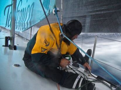 Pablo Arrarte, integrante del Team Telefonica, durante la &uacute;ltima etapa.