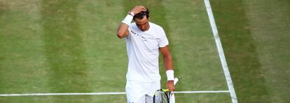 Nadal se lamenta en un instante del partido contra Müller.
