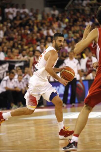 Navarro, durante el partido ante Turqu&iacute;a