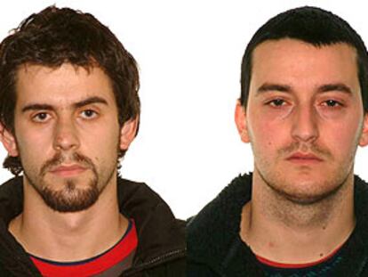 Los presuntos etarras detenidos Garicoitz Arruarte Santacruz y Gorka Loran.