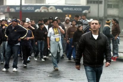 Andrés 'Pillín' Bracamonte, jefe de la barra de Rosario Central