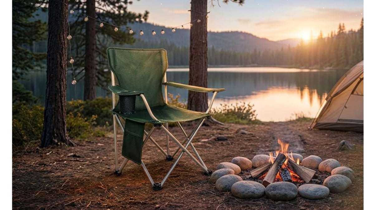 Esta silla plegable está diseñada para usarse en exteriores.