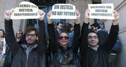 Protesta contra la reforma judicial.