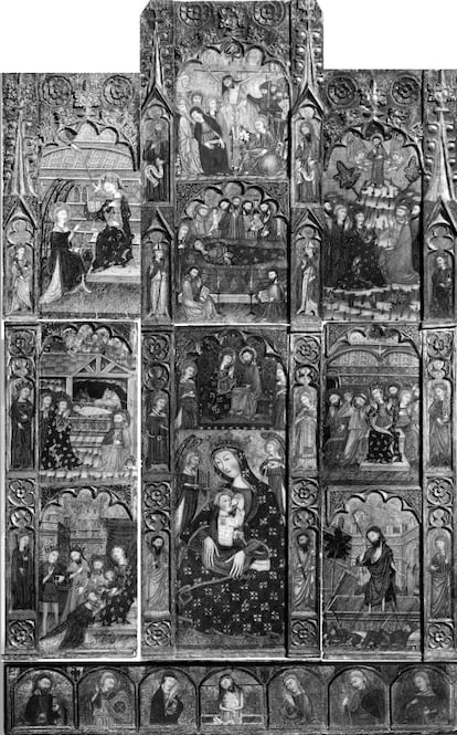 Retablo del Maestro de Cubells que el director del Metropolitan compró a los hermanos Junyer convencido de su autenticidad y no se ha expuesto nunca.