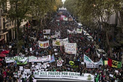 Una imagen de la última marcha en Buenos Aires, a la que asistieron 150.000 personas.