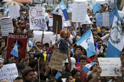 Protestas en Guatemala contra el presidente, este s&aacute;bado