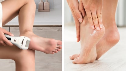 This electric foot file eliminates calluses and cracked heels in 10 minutes.