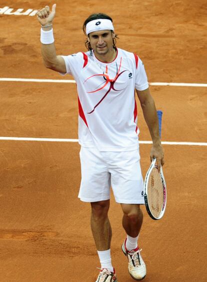 Ferrer, tras ganar a Ram.