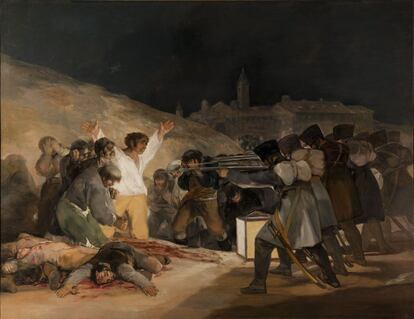 <p><strong>Quién salvaría este cuadro de un incendio.</strong> Sabrina Amrani (galerista y presidenta de Asociación de galerías de Madrid).</p> <p><strong>Por qué lo salvaría.</strong> "Cuando estudiaba en el colegio lengua española (soy francesa), la historia española se ilustraba con obras, y por supuesto el 2 y 3 de mayo de Goya eran imágenes recurrentes los años que duraron mis estudios. La primera vez que visite el Prado y vi estas obras me quedé muy impactada con la emoción que transmiten, y siempre que vuelvo al Prado las vuelvo a contemplar una y otra vez".</p>