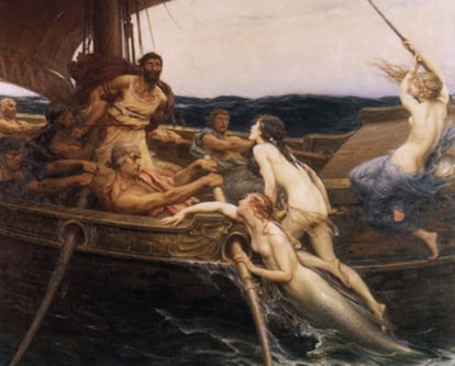 La pintura 'Ulises y las sirenas', del británico Herbert James Draper, describe un pasaje de la 'Odisea'.