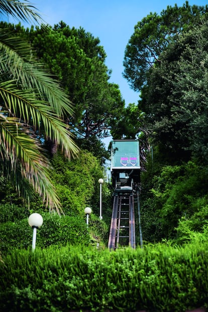 A las oficinas de RPBW, ocultas por la vegetación, se accede en un funicular transparente con vistas al mar.