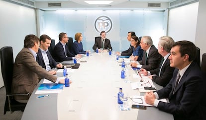 María Dolores de Cospedal, el lunes durante el comité de dirección del PP.