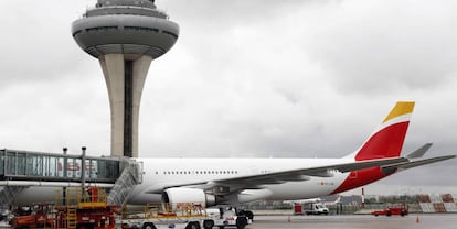 Un A330 de Iberia en el aeropuerto de Madrid-Barajas. 