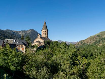 La iglesia de San Andrèu, en Salardú, en La Vall d'Aran (Lleida).