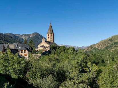 La iglesia de San Andrèu, en Salardú, en La Vall d'Aran (Lleida).