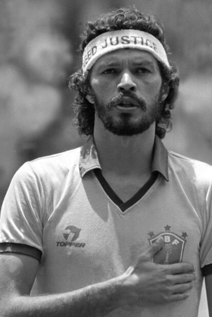 Sócrates con Brasil, en el Mundial de México  de 1986.