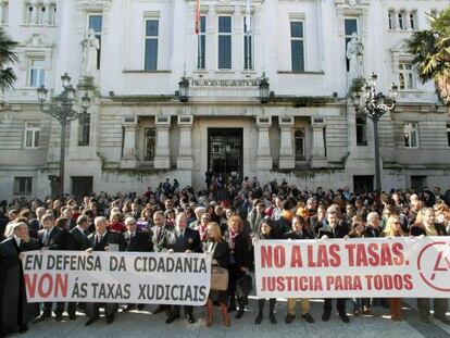Imagen de las protestas en A Coruña