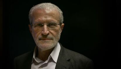 El rector Esteban Morcillo, tras la jornada electoral en la que resultó reelegido.