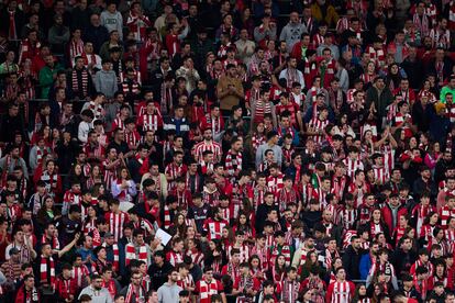 La grada de San Mamés durante el Athletic-Osasuna de esta temporada.