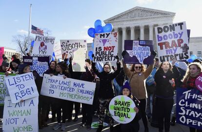 Concentración ante el Supremo en Washington.