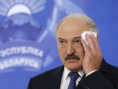 El presidente de Bielorrusia, Alexander Lukashenko, el pasado octubre en Minsk.