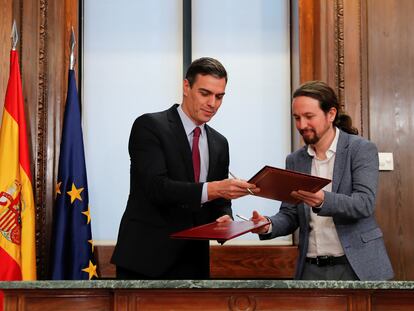 Pedro Sánchez y Pablo Iglesias.