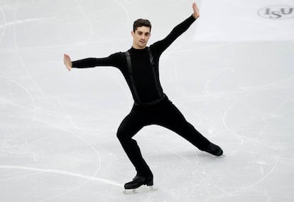 Javier Fernández, durante el campeonato europeo disputado en Minsk.