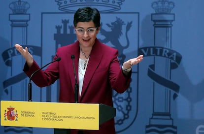 La ministra González Laya, el pasado 7 de febrero.