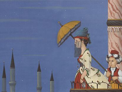 Ilustración de Nikolaus Heidelbach sobre 'El baúl volador', del volumen 'Cuentos', de Andersen.