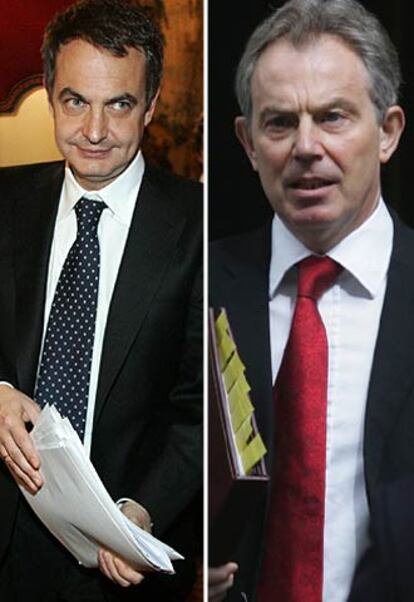 José Luis Rodríguez Zapatero y Tony Blair.