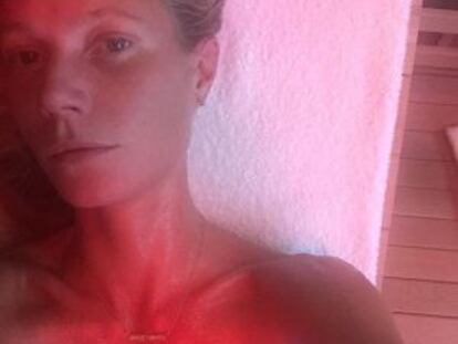 La fotografía de Gwyneth Paltrow en la sauna.