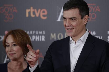 Pedro Sánchez, en la entrega de los Premios Goya.