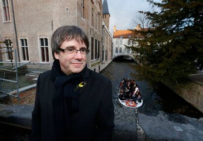 Carles Puigdemont en Brujas (Bélgica).