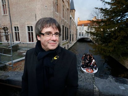 Carles Puigdemont en Brujas (Bélgica).