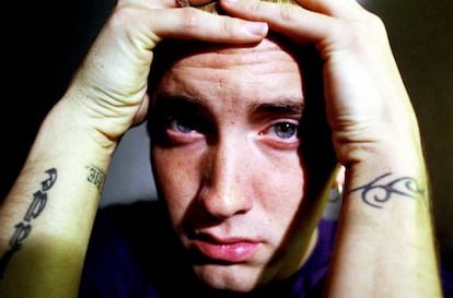 Eminem fotografiado en 1999.