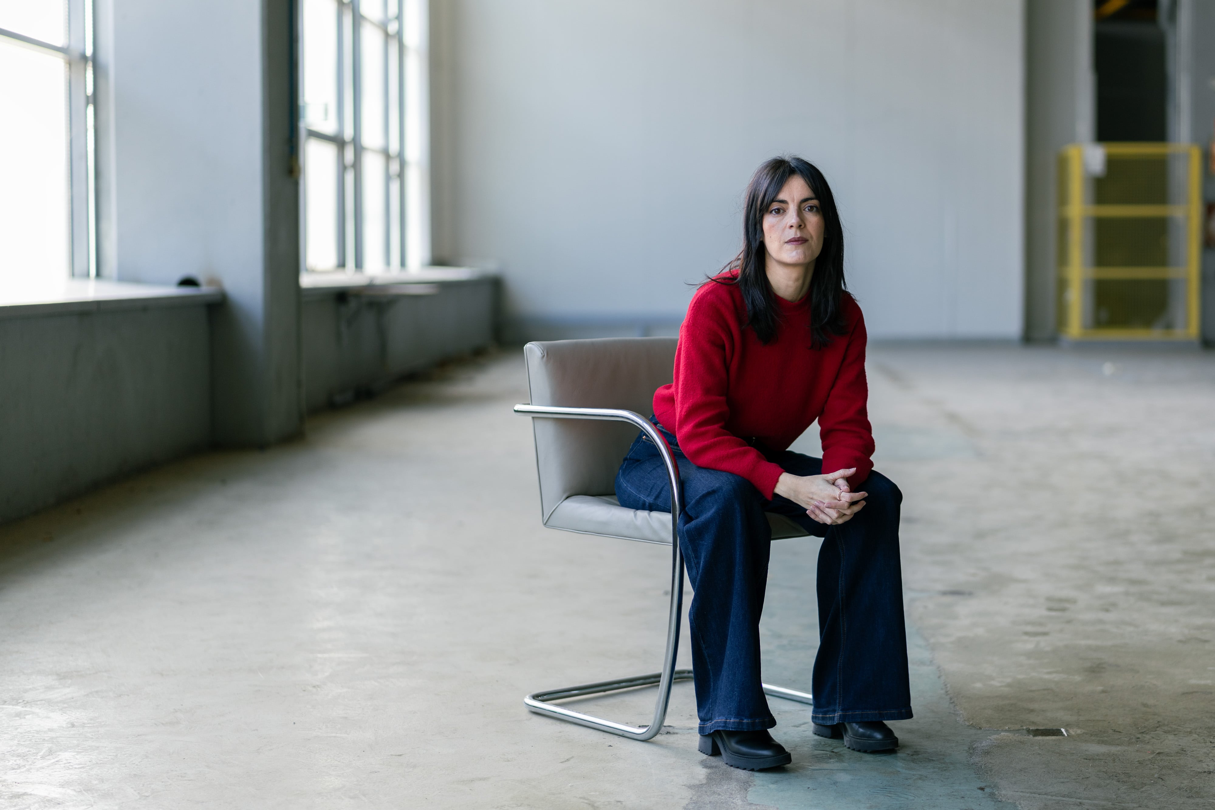 La actriz Beatriz Arjona en la redacción de EL PAÍS (Madrid), momentos antes de la entrevista.