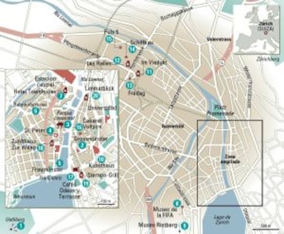 Mapa de Zurich.