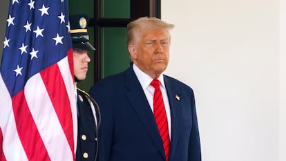 Donald Trump en la Casa Blanca, este martes 6 de mayo.
