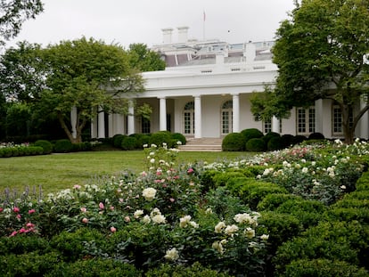 Una de las vistas del restaurado Rose Garden de la Casa Blanca, este sábado.