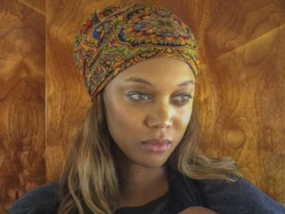 Tyra Banks y su hijo, en la foto compartida por la modelo en su Instagram.