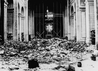 Catedral de Verdún (Francia) destruida durante la I Guerra Mundial. Aunque la ciudad nunca llegó a ser tomada por los alemanes, los daños de la artillería fueron enormes.