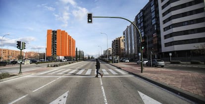 Avenida del Ensanche de Vallecas, en Madrid.