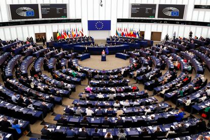 El pleno del Parlamento Europeo en Estrasburgo, este miércoles.