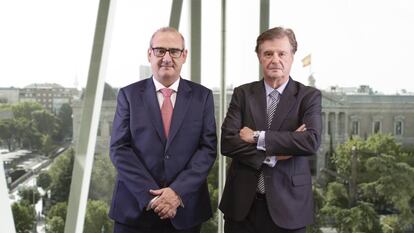 El presidente de BDO España, Carlos Sotillos (izq) y el presidente de la Fundación BDO, Alfonso Osorio (dcha). BDO España.