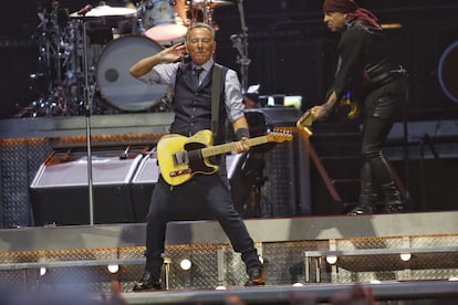 Bruce Springsteen, at another time of the concert tonight in Anoeta.