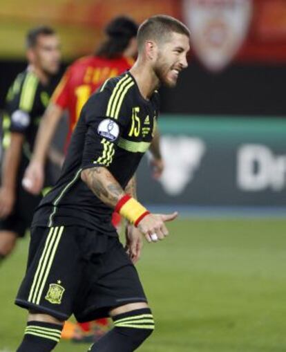 Sergio Ramos, ante Macedonia.