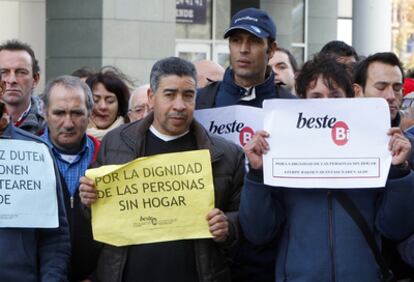 Manifestación de 'BesteBi' el jueves en Bilbao.