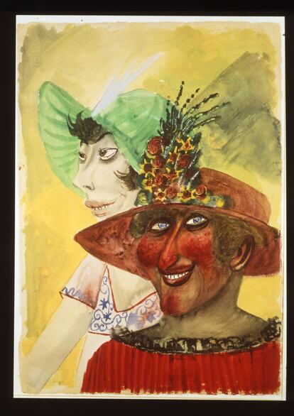 Otto Dix (1891-1969)  Doncellas en domingo, (1923).