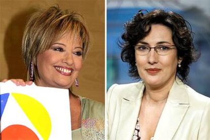 María Teresa Campos (izquierda) y Montserrat Domínguez, los grandes fichajes de la temporada en Antena 3.